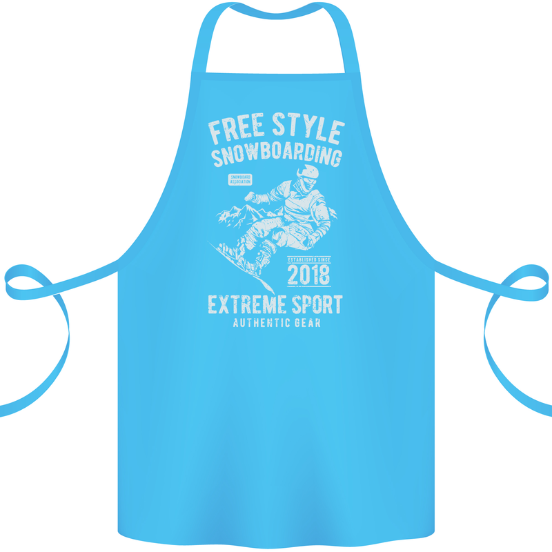 Freestyling Snowboarding Snowboard Cotton Apron 100% Organic Turquoise