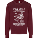 Freestyling Snowboarding Snowboard Kids Sweatshirt Jumper Maroon
