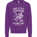 Freestyling Snowboarding Snowboard Kids Sweatshirt Jumper Purple