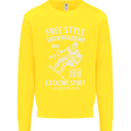 Freestyling Snowboarding Snowboard Kids Sweatshirt Jumper Yellow