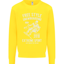 Freestyling Snowboarding Snowboard Kids Sweatshirt Jumper Yellow