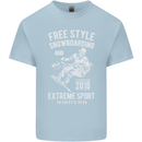 Freestyling Snowboarding Snowboard Kids T-Shirt Childrens Light Blue