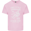 Freestyling Snowboarding Snowboard Kids T-Shirt Childrens Light Pink
