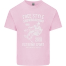 Freestyling Snowboarding Snowboard Kids T-Shirt Childrens Light Pink