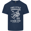 Freestyling Snowboarding Snowboard Kids T-Shirt Childrens Navy Blue