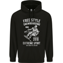 Freestyling Snowboarding Snowboard Mens 80% Cotton Hoodie Black