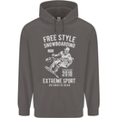 Freestyling Snowboarding Snowboard Mens 80% Cotton Hoodie Charcoal