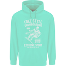 Freestyling Snowboarding Snowboard Mens 80% Cotton Hoodie Peppermint