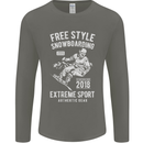 Freestyling Snowboarding Snowboard Mens Long Sleeve T-Shirt Charcoal