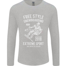Freestyling Snowboarding Snowboard Mens Long Sleeve T-Shirt Sports Grey