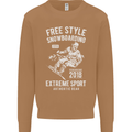 Freestyling Snowboarding Snowboard Mens Sweatshirt Jumper Caramel Latte