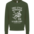 Freestyling Snowboarding Snowboard Mens Sweatshirt Jumper Forest Green