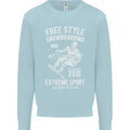 Freestyling Snowboarding Snowboard Mens Sweatshirt Jumper Light Blue
