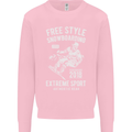 Freestyling Snowboarding Snowboard Mens Sweatshirt Jumper Light Pink