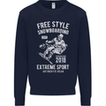 Freestyling Snowboarding Snowboard Mens Sweatshirt Jumper Navy Blue