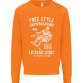 Freestyling Snowboarding Snowboard Mens Sweatshirt Jumper Orange