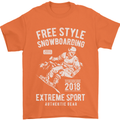 Freestyling Snowboarding Snowboard Mens T-Shirt Cotton Gildan Orange