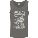 Freestyling Snowboarding Snowboard Mens Vest Tank Top Charcoal