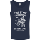 Freestyling Snowboarding Snowboard Mens Vest Tank Top Navy Blue