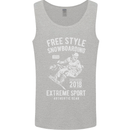 Freestyling Snowboarding Snowboard Mens Vest Tank Top Sports Grey