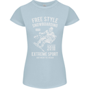 Freestyling Snowboarding Snowboard Womens Petite Cut T-Shirt Light Blue
