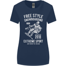 Freestyling Snowboarding Snowboard Womens Wider Cut T-Shirt Navy Blue