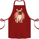 French Bulldog Cotton Apron 100% Organic Maroon