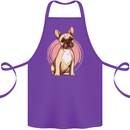 French Bulldog Cotton Apron 100% Organic Purple
