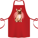 French Bulldog Cotton Apron 100% Organic Red