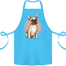 French Bulldog Cotton Apron 100% Organic Turquoise