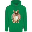 French Bulldog Mens 80% Cotton Hoodie Irish Green