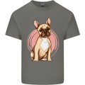French Bulldog Mens Cotton T-Shirt Tee Top Charcoal