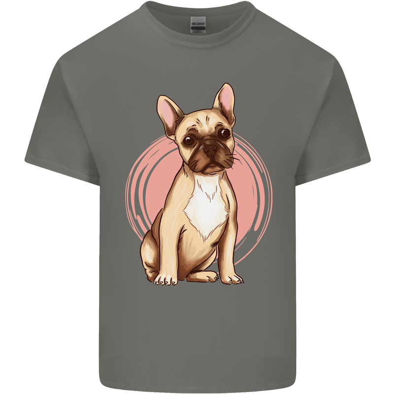 French Bulldog Mens Cotton T-Shirt Tee Top Charcoal