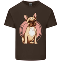French Bulldog Mens Cotton T-Shirt Tee Top Dark Chocolate