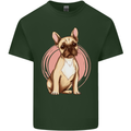 French Bulldog Mens Cotton T-Shirt Tee Top Forest Green