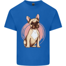 French Bulldog Mens Cotton T-Shirt Tee Top Royal Blue