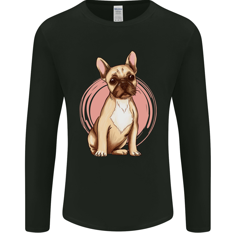French Bulldog Mens Long Sleeve T-Shirt Black
