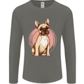 French Bulldog Mens Long Sleeve T-Shirt Charcoal