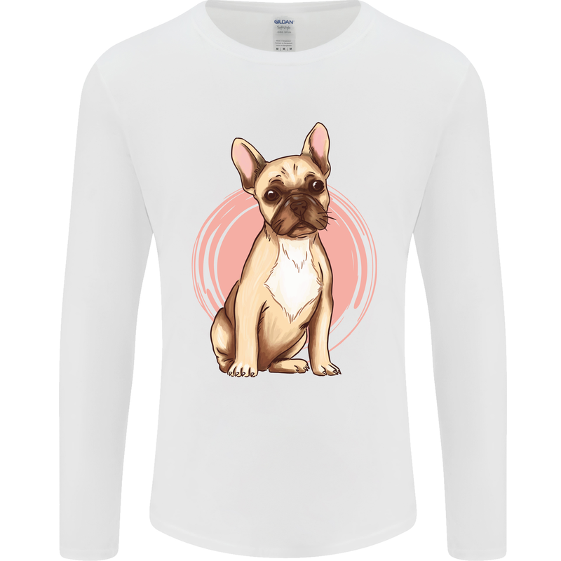 French Bulldog Mens Long Sleeve T-Shirt White
