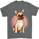 French Bulldog Mens T-Shirt Cotton Gildan Charcoal