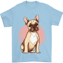 French Bulldog Mens T-Shirt Cotton Gildan Light Blue