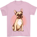 French Bulldog Mens T-Shirt Cotton Gildan Light Pink