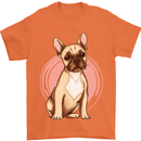 French Bulldog Mens T-Shirt Cotton Gildan Orange