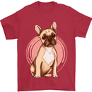 French Bulldog Mens T-Shirt Cotton Gildan Red