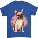 French Bulldog Mens T-Shirt Cotton Gildan Royal Blue