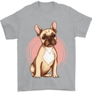 French Bulldog Mens T-Shirt Cotton Gildan Sports Grey