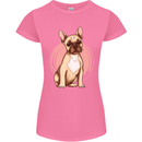 French Bulldog Womens Petite Cut T-Shirt Azalea