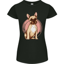 French Bulldog Womens Petite Cut T-Shirt Black