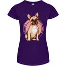 French Bulldog Womens Petite Cut T-Shirt Purple