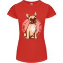 French Bulldog Womens Petite Cut T-Shirt Red